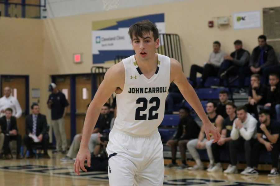 Senior Ryan Berger competes in a game at the Tony DeCarlo Varsity Center earlier this season.