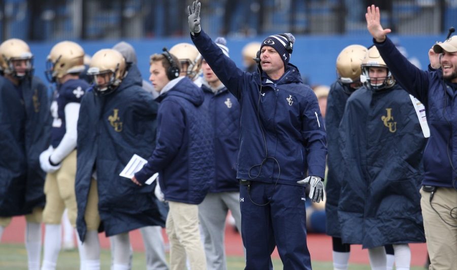 Brandon Staley coaches in a game for John Carroll