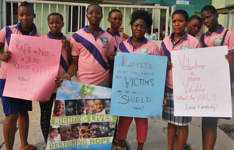 CEE-HOPE Triple G (Girls-Go-for-Greatness) members from Lagos and Ogun state at their Guard- Against-Rape seminar in Lagos