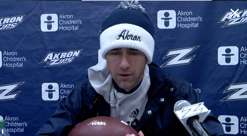 Tom Arth after the Akron vs. Bowling Green football game.
