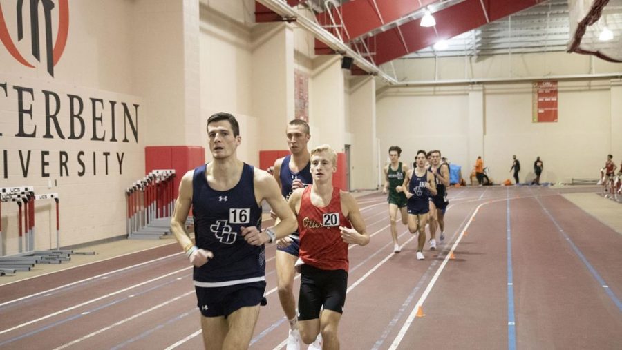 The Blue Streaks race in a competition at Otterbein University on Jan. 24, 2021.