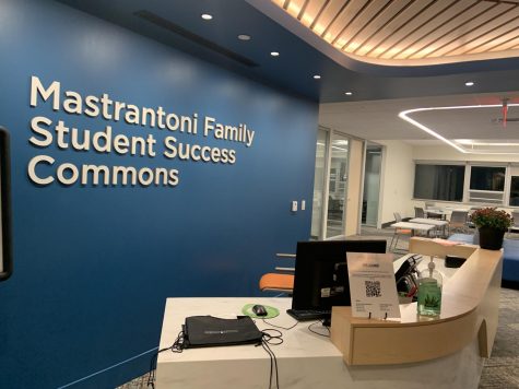 The Mastrantoni Family Student Success Commons welcome students to study, visit the Career Center or the Academic Success Center.
(Photo by Aiden Keenan ‘22).