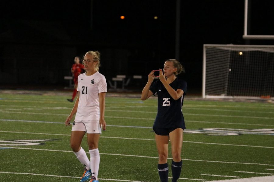 Bella DeCicco competing in a game for John Carroll University in the spring 2021 season. DeCiccos goal lifted the Blue Streaks over Washington & Jefferson in a 1-0 victory on Saturday, Sept. 25. 