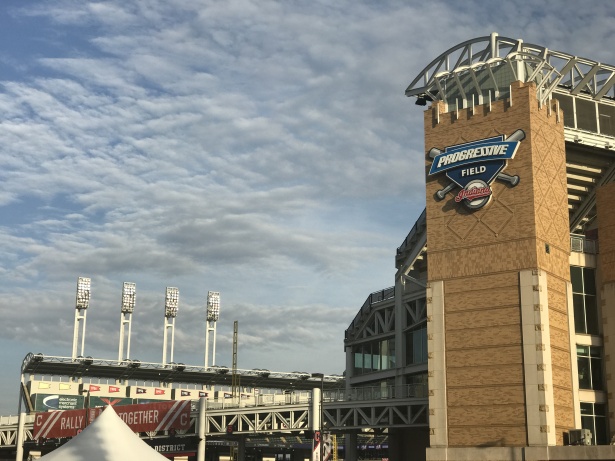 Progressive Field in downtown Cleveland. Progressive Field serves as the home of the Cleveland Indians/Guardians. 