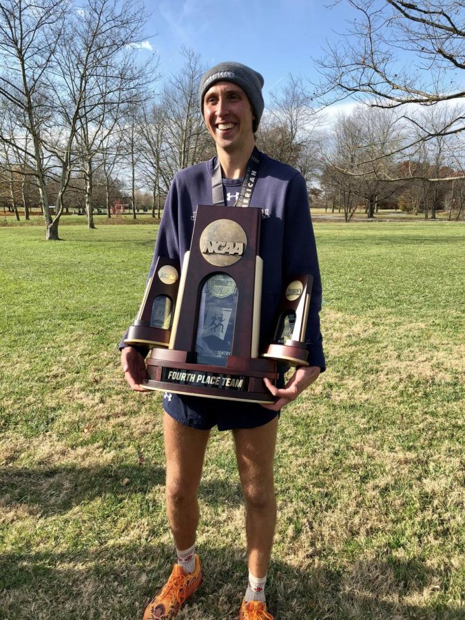 Alex Phillip on Saturday, Nov. 20 after finishing with the top time in the country in the 8K at the NCAA Division III National Championship