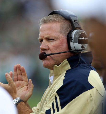 Photo of former Notre Dame Head Coach Brian Kelly.