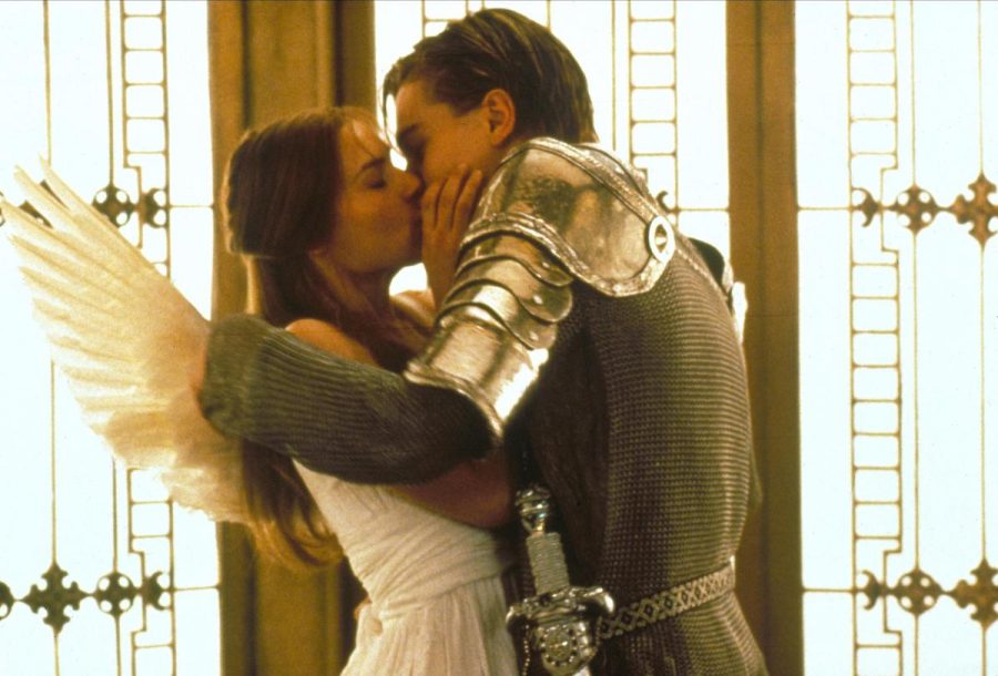 A still from Baz Luhrmanns Romeo + Juliet (1996), one of many adaptations of Shakespeares work.