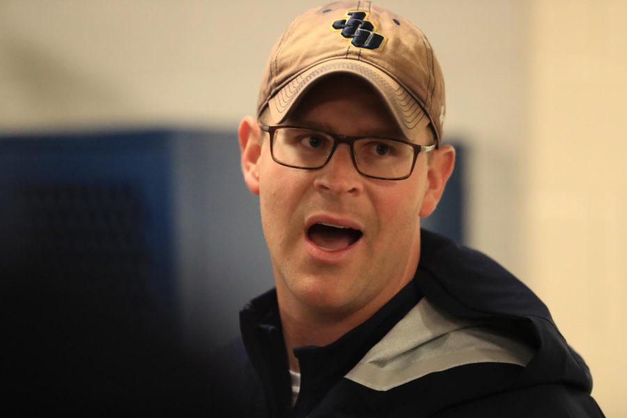 John Carrolls interim head coach Drew Nystrom during the 2021 season. 