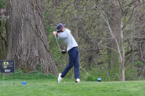 Senior Jack Wymard competing last spring during the OAC Championships.