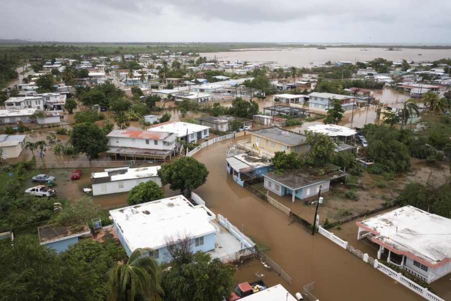 Playa Salinas is flooded after the passing of Hurricane Fiona in Salinas, Puerto Rico, Monday, Sept. 19, 2022.