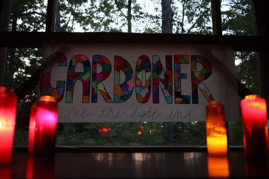 Photo of the 2022 Cardoner retreat banner at Bellwether Farms in Wakeman, Ohio. 