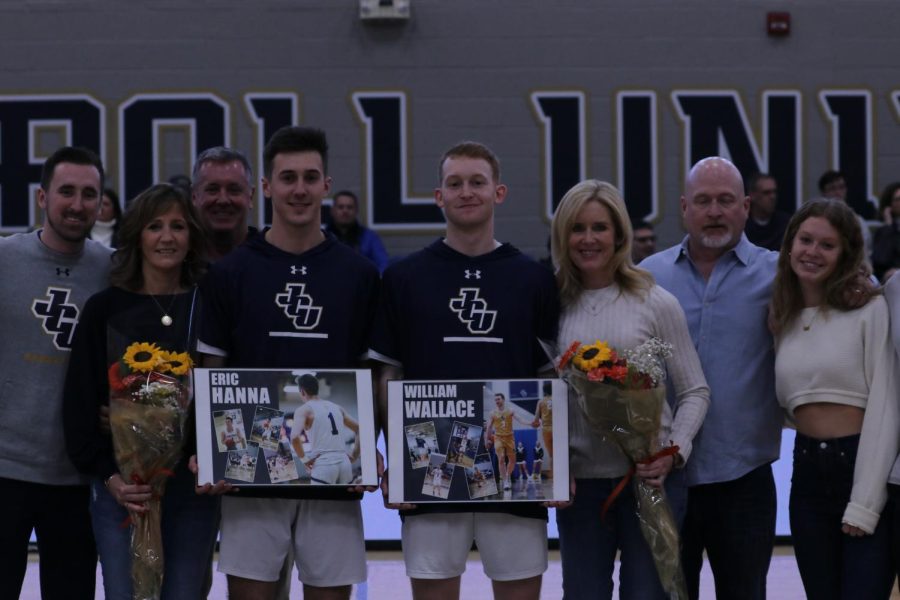 The Blue Streaks honored William Wallace and Eric Hanna at their senior day game on Saturday.