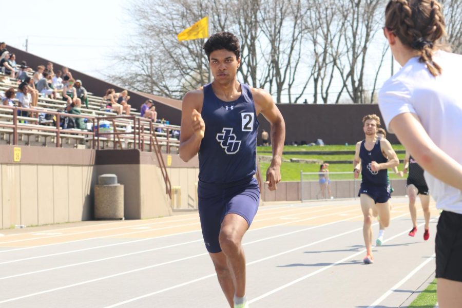 Caleb Correia competing last season in outdoor track and field which will be starting soon.