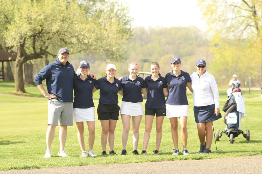 The team poses at River Greens Golf Course where the OAC Championship was held this year.