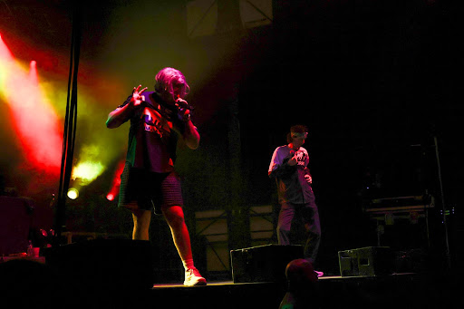 Electronic duo 3OH!3 featuring Sean Foreman and Nathaniel Motte performs during JCUs 2023 Welcome Back Concert.