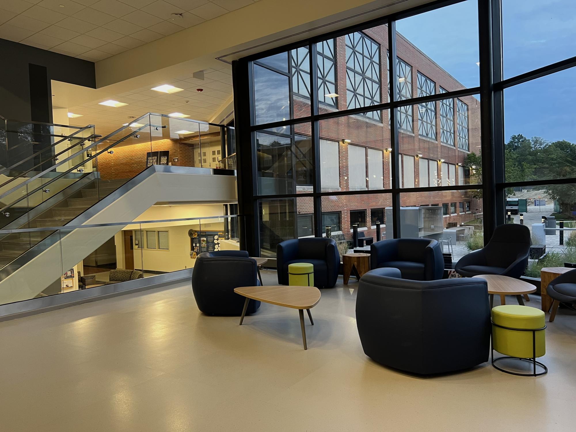 D.J. Lombardo Student Center atrium experiences dramatic facelift in