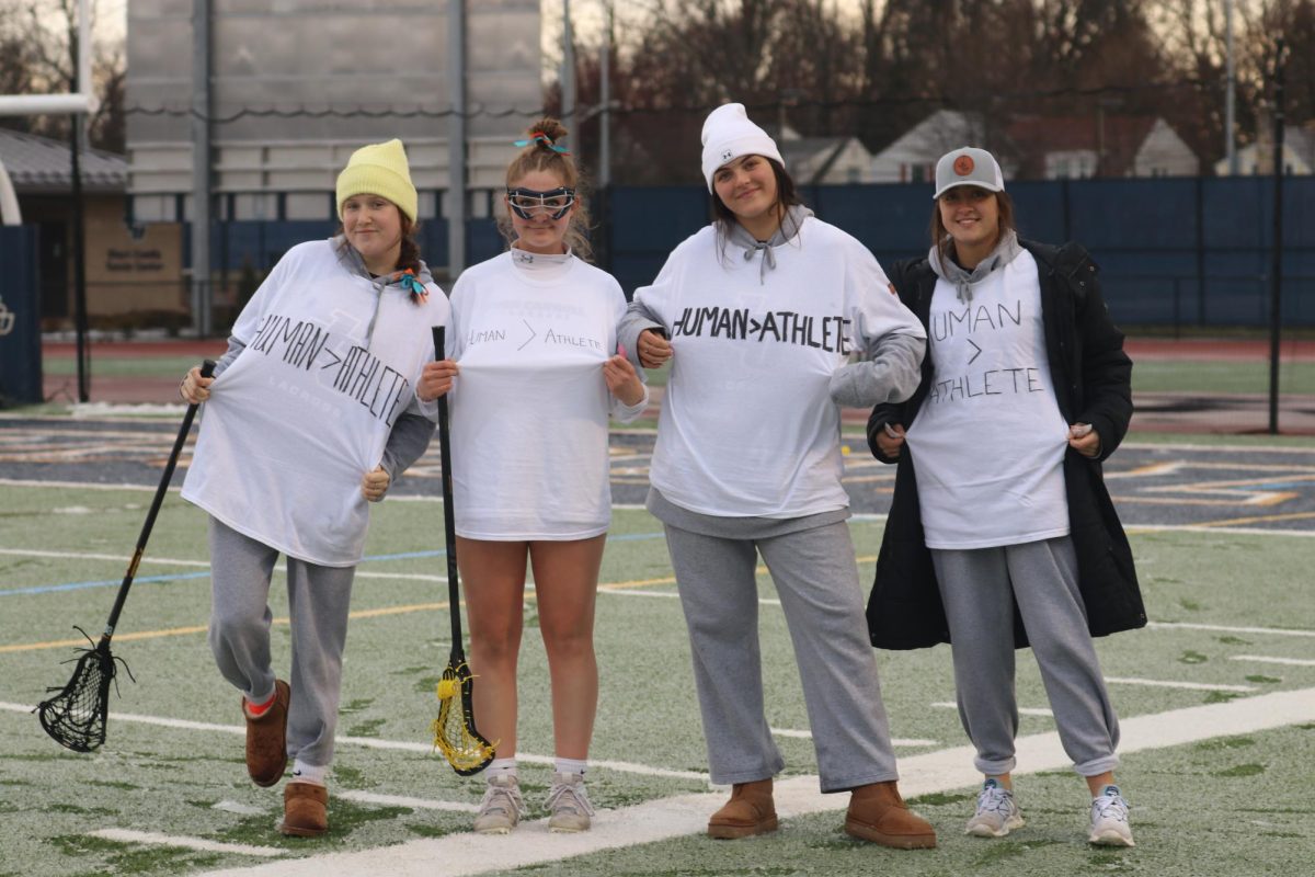 John Carroll Womens Lacrosse hosted a Morgans Message game last spring, with custom shirts that emphasized their existence as humans before athletes.