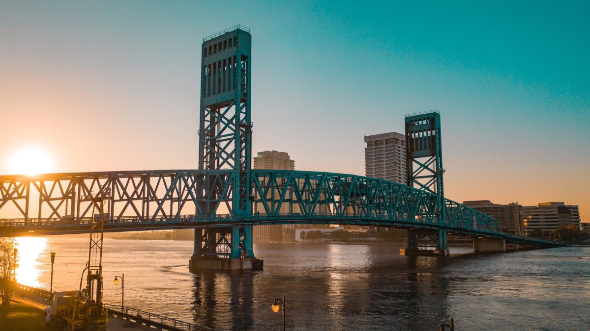 The sun rising on Jacksonville, Florida, with the possibility of new unity.