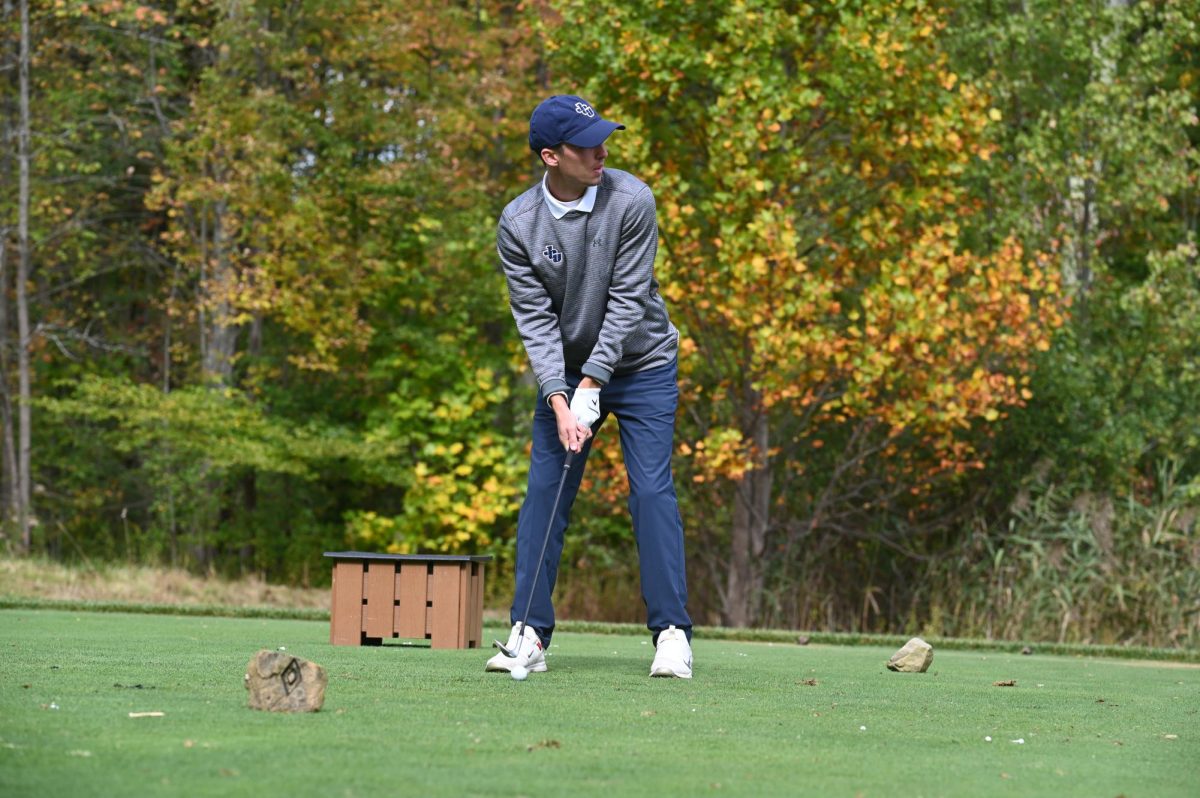 Grant Lumley has brought senior leadership to the golf team so far this season.