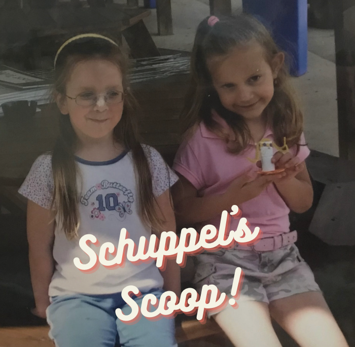 Claire Schuppel writes about the loss of the authentic childhood experience in our world today (pictured: Schuppel, left, and her cousin Alyssa Dziak).