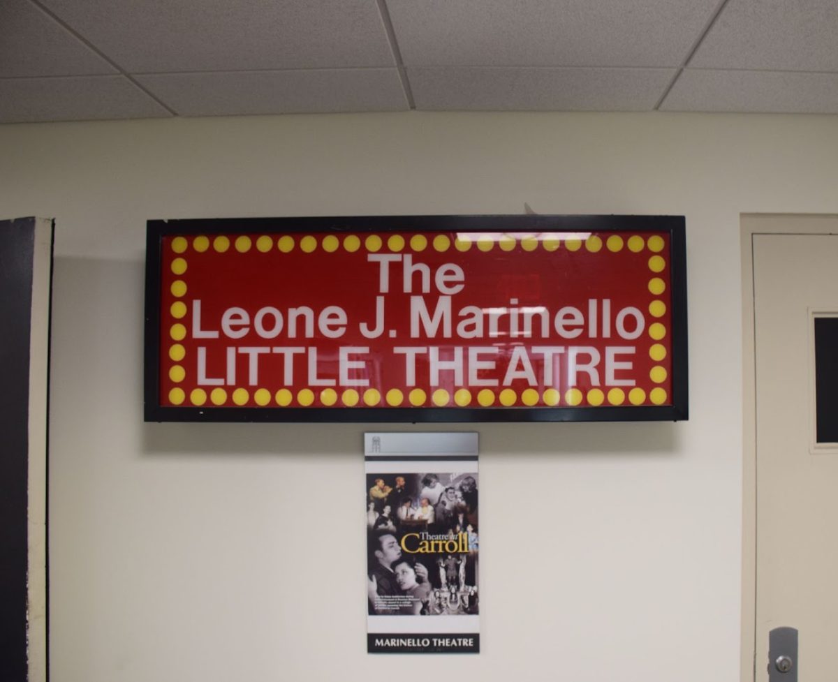 The Leone J. Marinello Little Theatre is located on the second floor of the D.J. Lombardo Student Center.