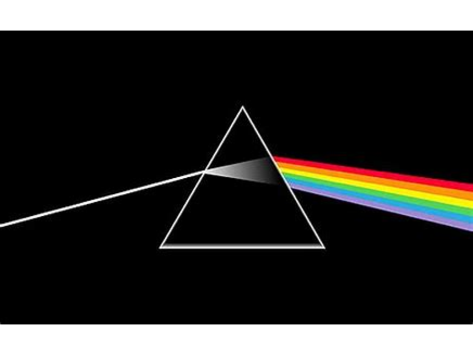 Prism, mirroring the “Dark Side of the Moon” album cover 
