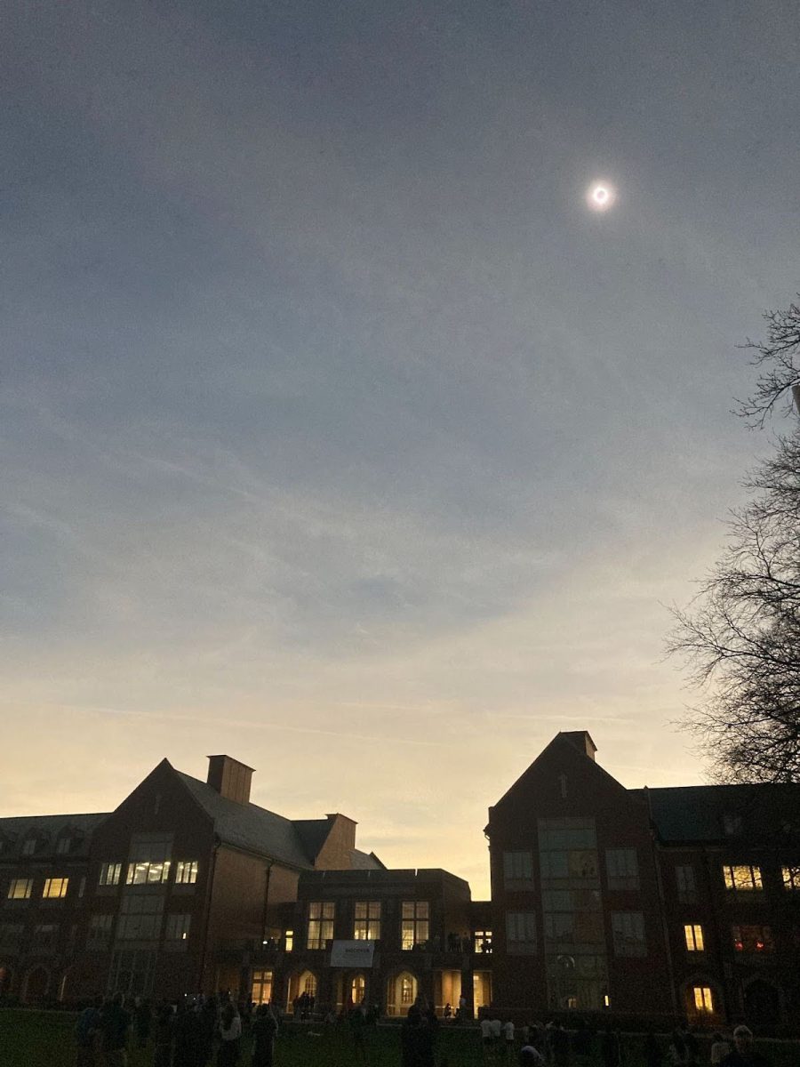 The moment the moon completely blocked the face of the sun and the skies over JCU temporarily turned into night time.