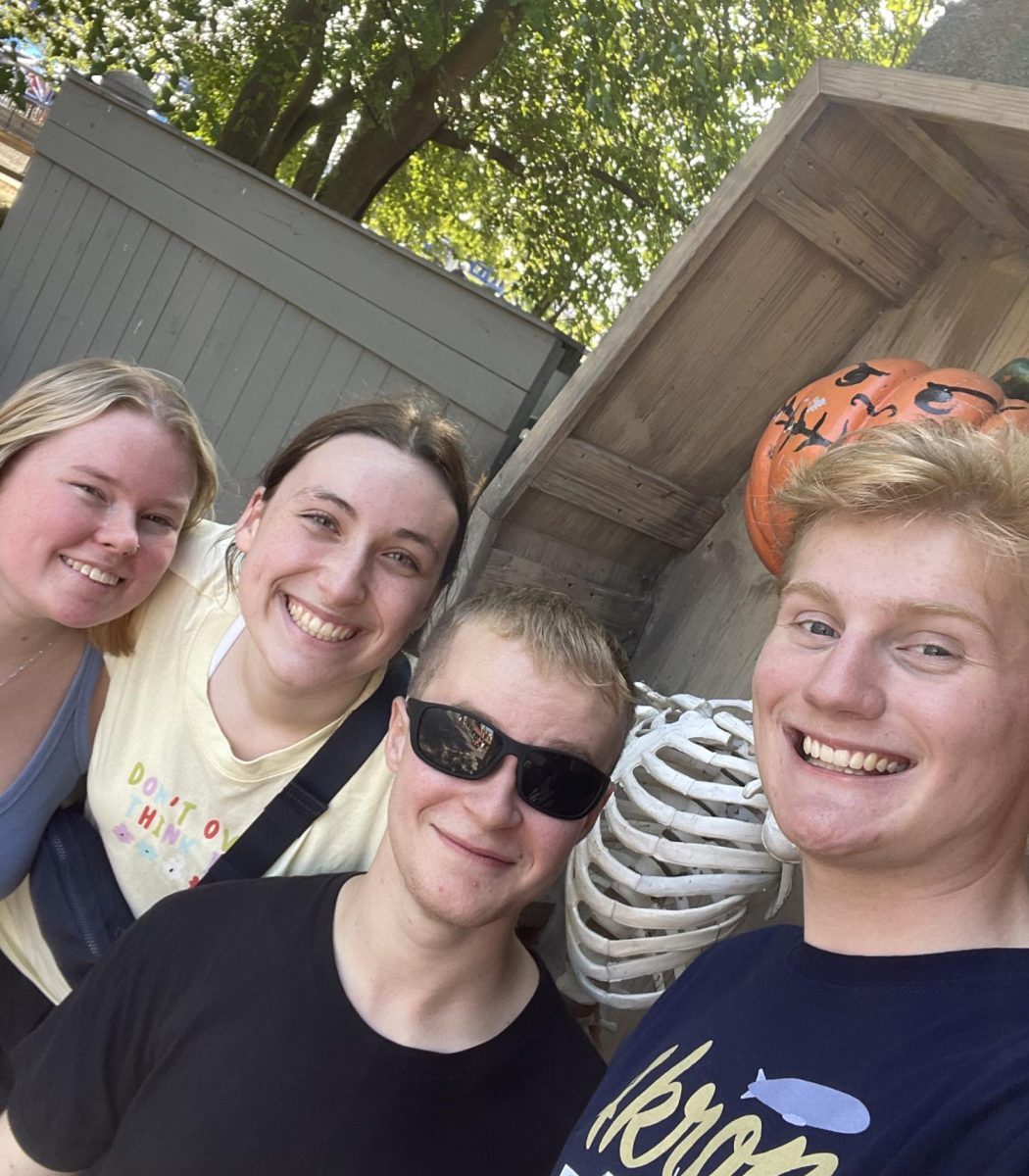 Anna and her friends smile for a picture during their day at Cedar Point. From left to right, the picture includes Mia, Anna, Trenton and Riley. 