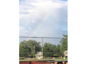 Some believe a rainbow in the sky is a deceased loved one providing a sign of hope. 
