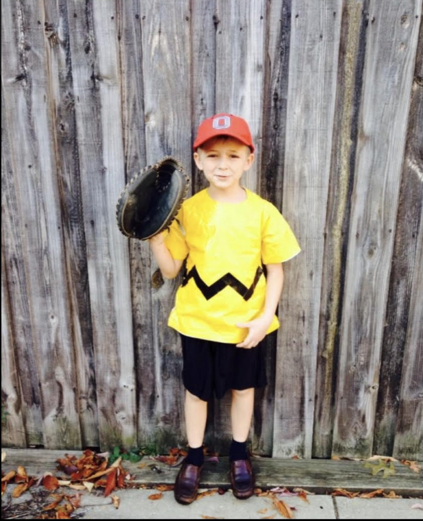 A younger Brian Keim celebrates his love for the spooky season by dressing up as Charlie Brown