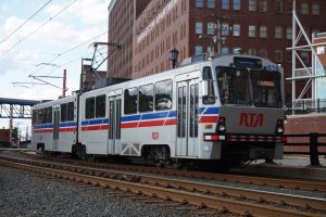 RTA Blue Line in transit