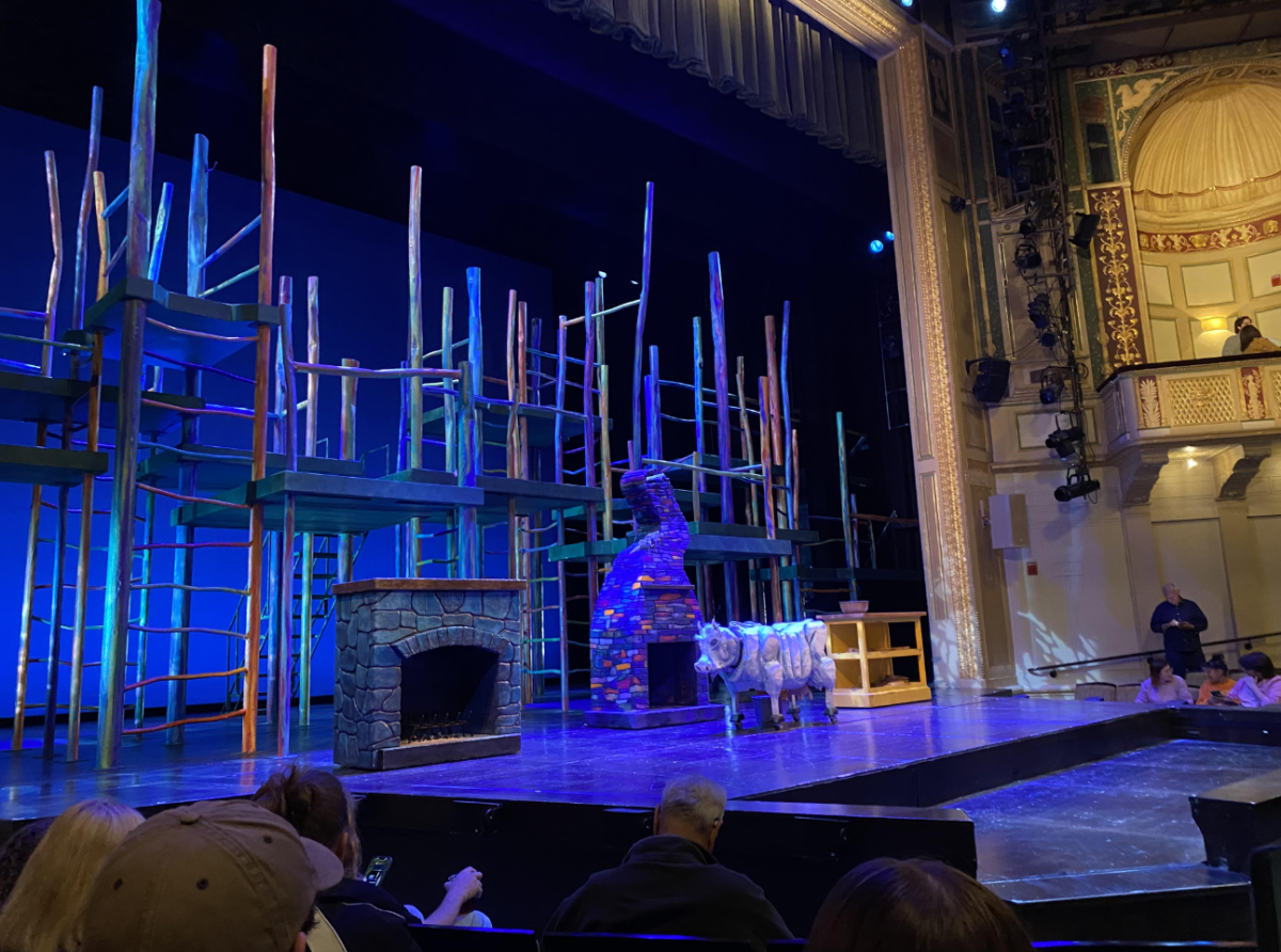 The vibrant set for Great Lakes Theater's production of "Into the Woods" sits at Playhouse Square.