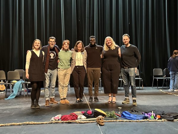 The Actors From The London with John Carroll Organizers. From left: Joanna Clarke, Michael Wagg, Sadie Pepperrell, Jean Feerick, Esmonde Cole, Rachel Ciotti and Jack Whitam)