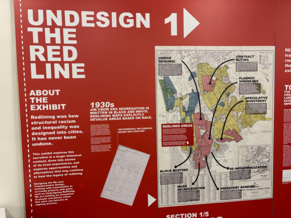 The "Undesign the Redline" event will be in the Murphy Commons until March 6.
