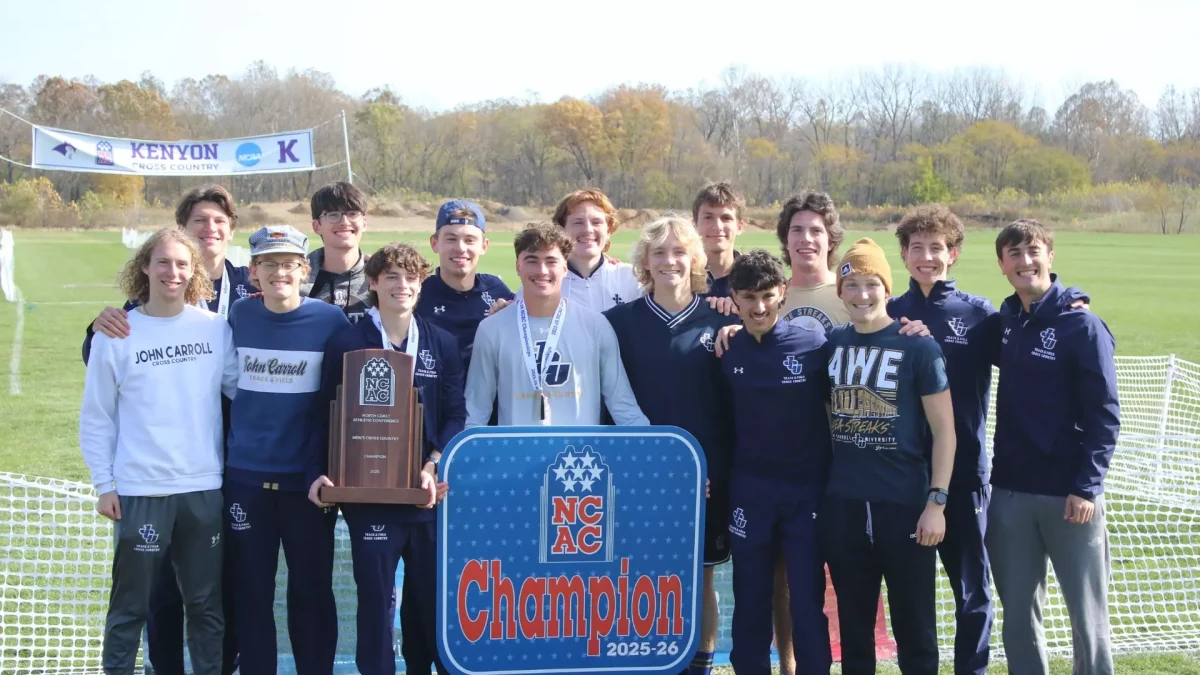 The JCU men's cross country team went home with the NCAC championship.